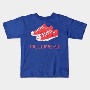 Allons-y! Sneaker Trainer Space Traveling Extraordinaire! Kids T-Shirt